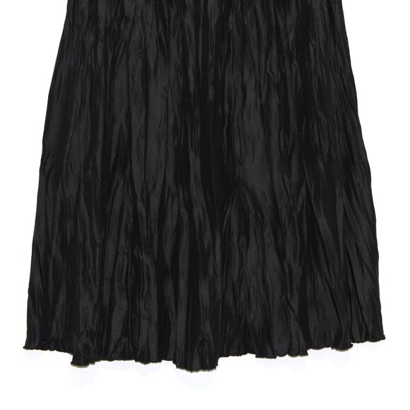 Armine Black Crinkle Pleated Midi Skirt Size XL TR 44 - Picture 4 of 7
